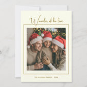 Elegant Christ-Centered Christmas Family Card Feestdagenkaart (Voorkant)