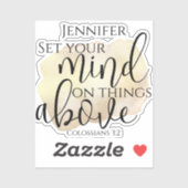 Elegant Christelijk Citaat Bijbel Verse Dingen bov Sticker (Vel)