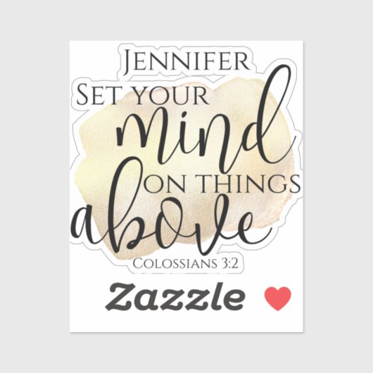 Elegant Christelijk Citaat Bijbel Verse Dingen bov Sticker (Vel)