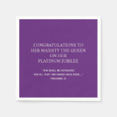 Elegant Christelijk KONINGENS PLATINUM JUBILEE Pap Servet (Voorkant)