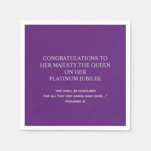 Elegant Christelijk KONINGENS PLATINUM JUBILEE Pap Servet