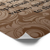 Elegant Christelijk kruis met schuifwiel achtergro Poster (Hoek)