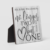 Elegant Christelijk Wedding Scripting Quote Gift Fotoplaat (Voorkant)