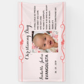 Elegant CHRISTENING DAY Event Party Spandoek (Verticaal)