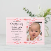 Elegant CHRISTENING Event Invitation Kaart (Staand voorkant)