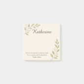 Elegant Christian Botanical Sticky Notes (Voorkant)