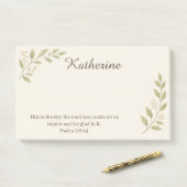 Elegant Christian Botanical Sticky Notes 10"x6" (Op bureau)