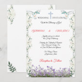 Elegant Christian Wedding Invitation Template Kaart (Voorkant / Achterkant)
