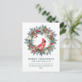 Elegant Christimas Wreath Corporate Greeting Briefkaart (Staand voorkant)