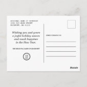 Elegant Christimas Wreath Corporate Greeting Briefkaart (Achterkant)