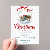 Elegant christmas Acrylic Invitation Acryl Uitnodigingen (Insitu (Draagbaar))