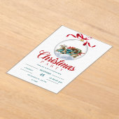 Elegant christmas Acrylic Invitation Acryl Uitnodigingen (Laagn)