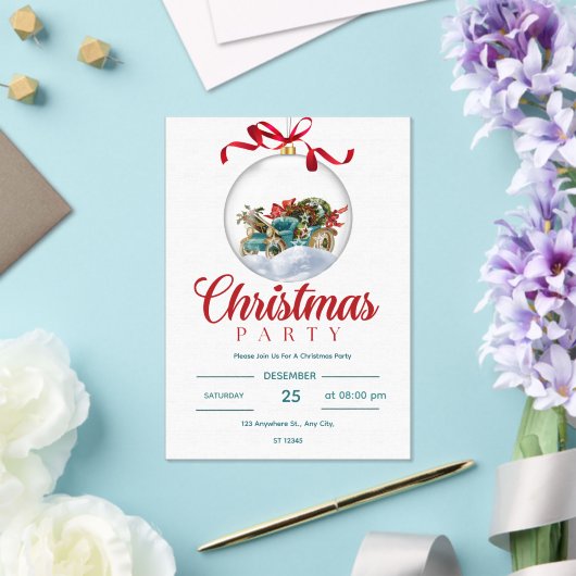 Elegant christmas Acrylic Invitation Acryl Uitnodigingen (Insitu (Huwelijk))