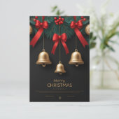 Elegant Christmas Bells Decor – Bedankkaart (Staand voorkant)
