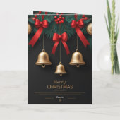 Elegant Christmas Bells Decor – Feestdagen Kaart (Achterkant)