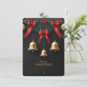 Elegant Christmas Bells Decor – Feestdagenkaart (Staand voorkant)