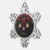 Elegant Christmas Bells Decor – Tin Sneeuwvlok Ornament (Rechts)