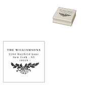 Elegant Christmas Bells Family Return Address Rubberstempel (Gestempeld)