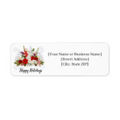 Elegant Christmas Bouquet Floral Arrangement Etiket (Voorkant)