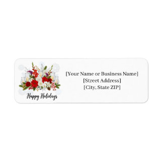 Elegant Christmas Bouquet Floral Arrangement Etiket