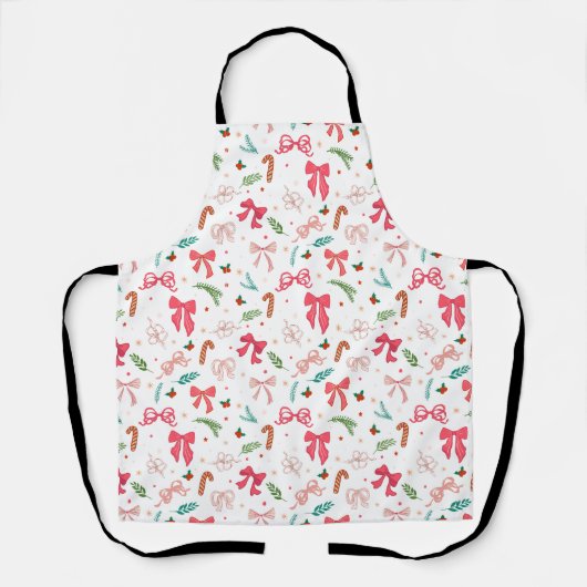 Elegant Christmas bow and candy pattern Schort (Voorkant)