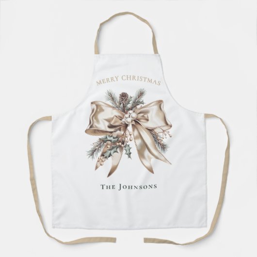 Elegant Christmas Bow Personalized  Schort (Voorkant)