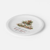 Elegant Christmas Bridal Shower Tea Time Party Papieren Bordje (Gekanteld)