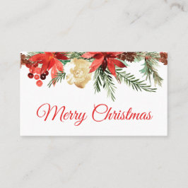Elegant Christmas Business Card Visitekaartje
