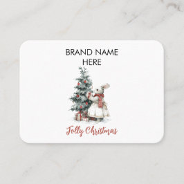 Elegant Christmas Business Card | Your Brand Name Visitekaartje