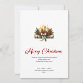 Elegant Christmas candles pine holly design card Feestdagenkaart (Voorkant)