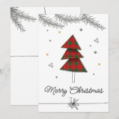 Elegant Christmas Card | Festive Holiday Greeting Feestdagenkaart (Voorkant / Achterkant)
