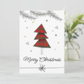 Elegant Christmas Card | Festive Holiday Greeting Feestdagenkaart (Staand voorkant)