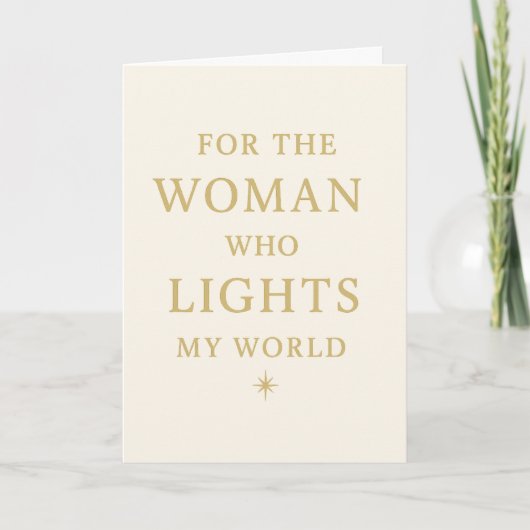 Elegant Christmas Card for Mom - Light of My World Kaart (Voorkant)