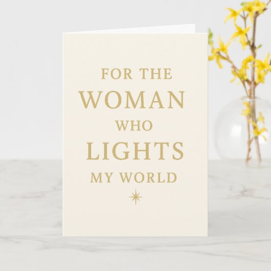 Elegant Christmas Card for Mom - Light of My World Kaart (Gele Bloem)