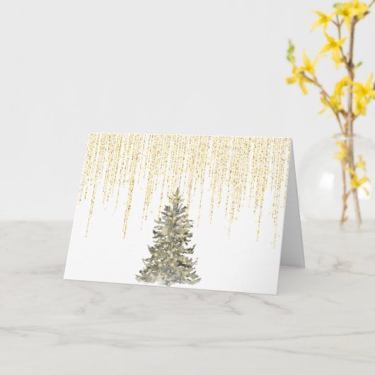 Elegant Christmas Card Kaart (Gele Bloem)