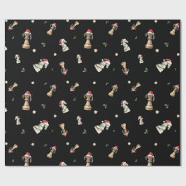 Elegant Christmas Chess Wrapping Paper Sheets Cadeaupapier