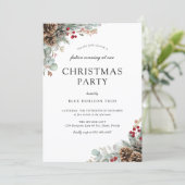 Elegant Christmas Corporate Party Kaart (Staand voorkant)