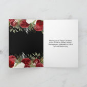 Elegant Christmas Dinner Party Red Flowers Feestdagen Kaart (Binnen)