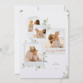 Elegant Christmas Floral Craft Fotoalbum Feestdagenkaart (Voorkant)