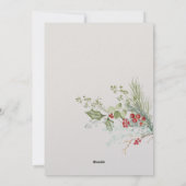 Elegant Christmas Floral Craft Fotoalbum Feestdagenkaart (Achterkant)