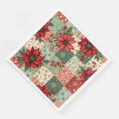 Elegant Christmas Floral Quilt Pattern Servet (Hoek)