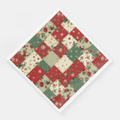 Elegant Christmas Floral Quilt Pattern  Servet (Hoek)