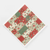 Elegant Christmas Floral Quilt Pattern Servet (Hoek)