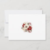 Elegant Christmas Floral Typography RSVP Kaartje (Achterkant)