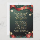 Elegant Christmas Frame Background with Gold Stars Feestdagenkaart (Voorkant)