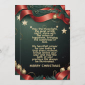 Elegant Christmas Frame Background with Gold Stars Feestdagenkaart (Voorkant / Achterkant)