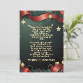 Elegant Christmas Frame Background with Gold Stars Feestdagenkaart (Staand voorkant)