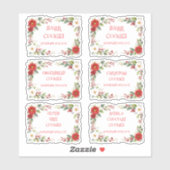 Elegant Christmas Frame For Cookies Exchange Sticker (Vel)