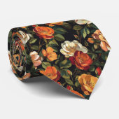 Elegant Christmas Gift For Boyfriend Rose Flower Stropdas (Opgerold)