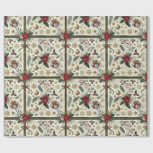 Elegant Christmas Gift Wrap with Snowflakes Cadeaupapier (Vlak)